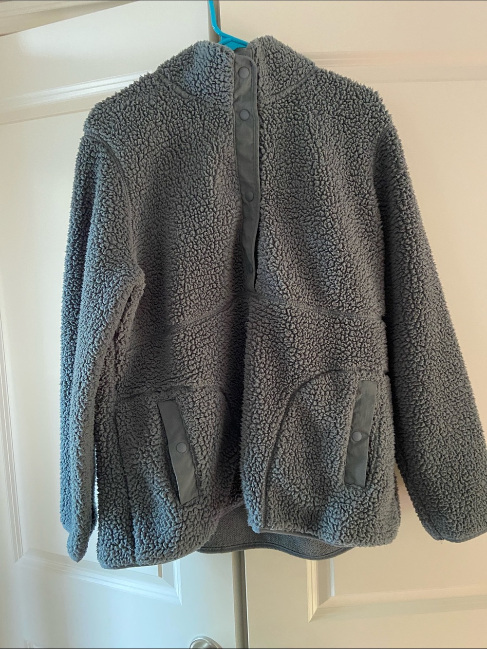 32 Degrees Gray Sherpa-Lined Snap Jacket
